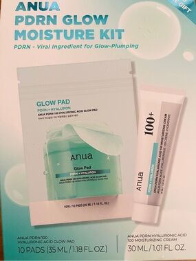 Anua PDRN Glow Moisture Kit: Glow Pads (10ct) + Moisturizing Cream (30ml)